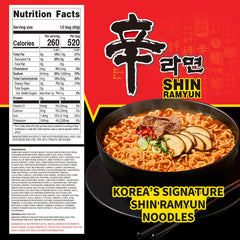 Nongshim cuenco preparado con fideos servido caliente y reconfortante