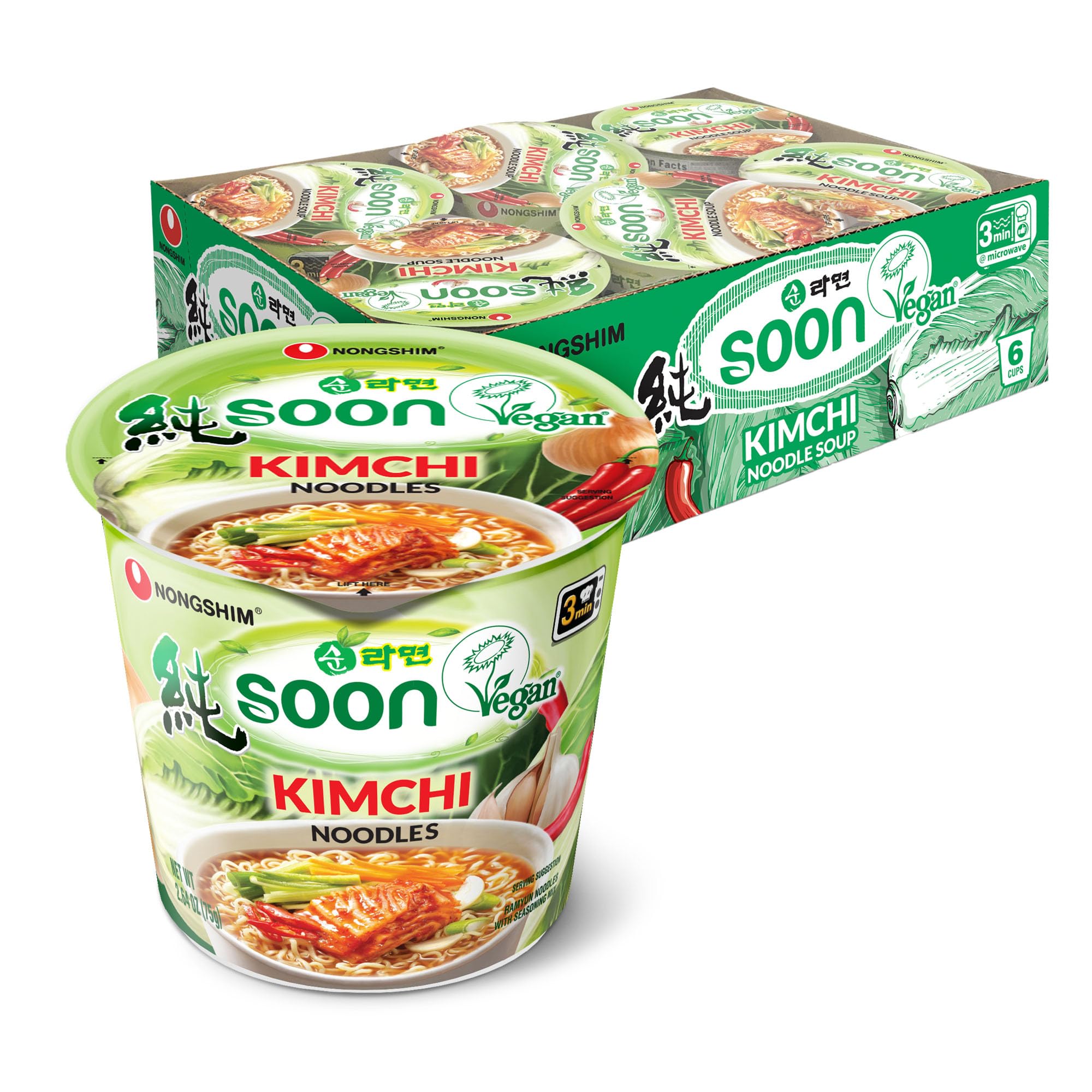 Nongshim copa frontal mostrando diseño y conveniencia para consumir
