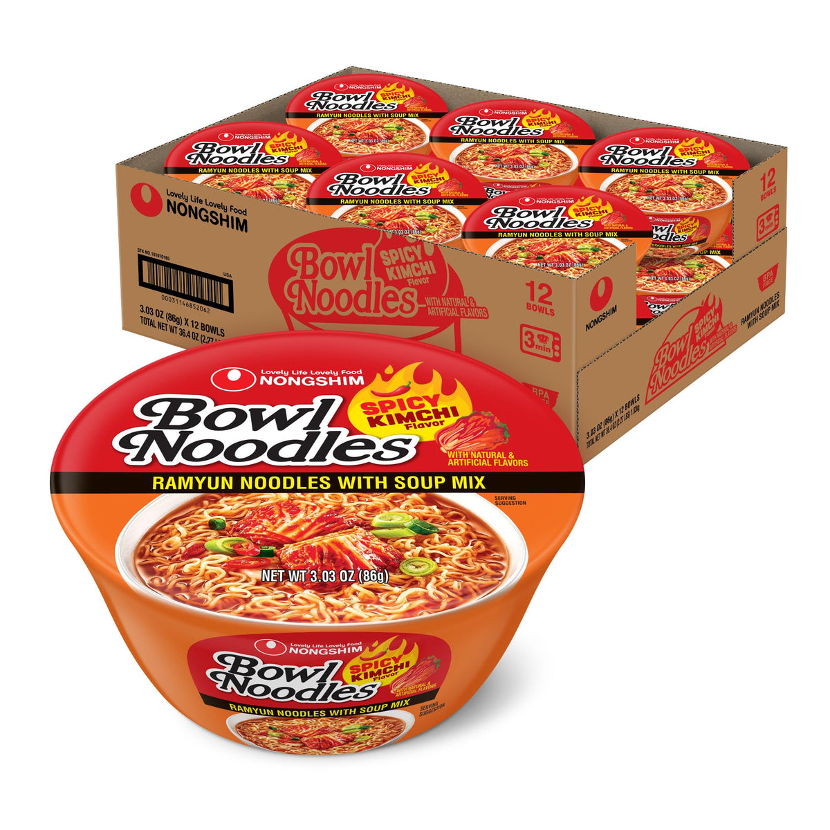 Nongshim taza frontal mostrando etiqueta y diseño práctico