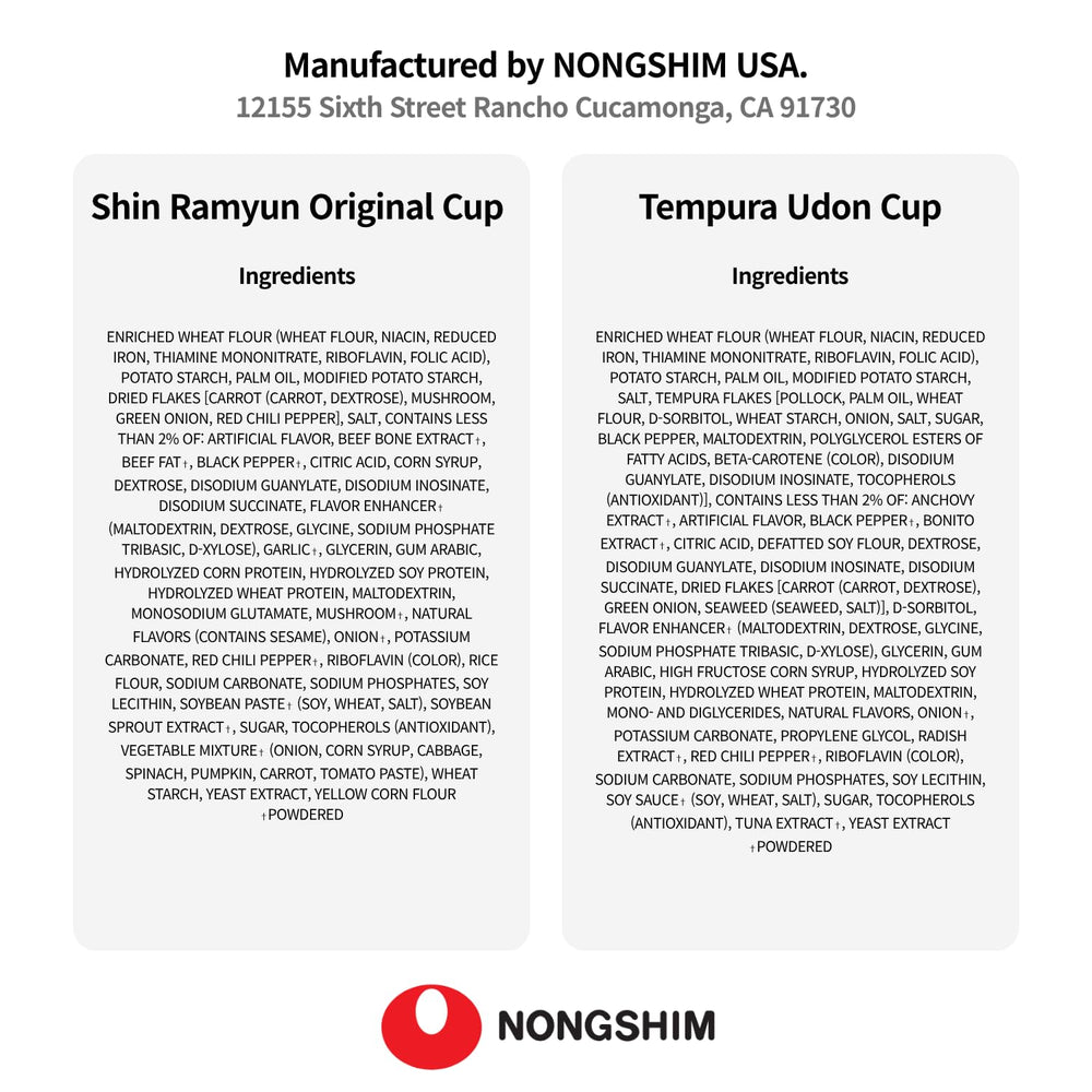 Nongshim tazas servidas en ambiente nocturno para snack reconfortante