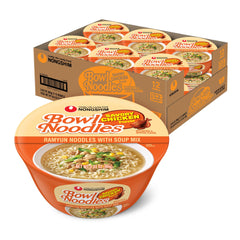 Nongshim tazón frontal mostrando etiqueta y apariencia lista para servir