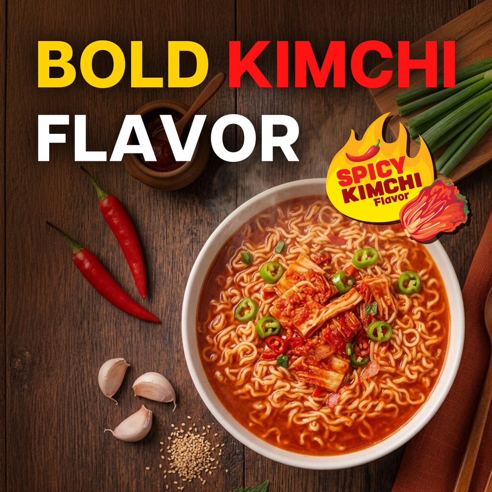 Nongshim fideos en primer plano con textura firme y apetecible