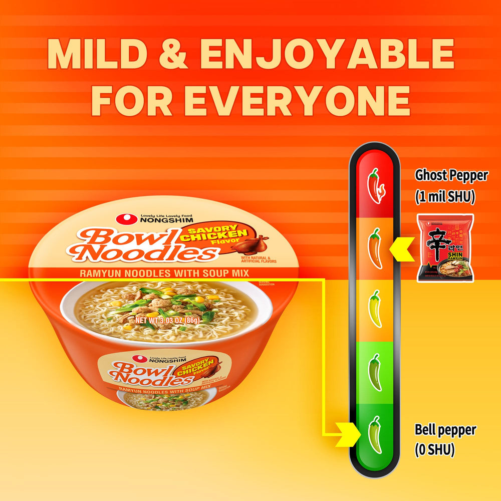 Nongshim verduras rehidratadas como bok choy y champiñones, añaden sabor