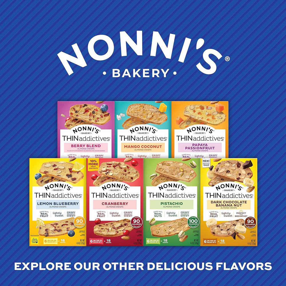 Nonni's galletas servidas en mesa con bebida, propuesta de merienda saludable y práctica