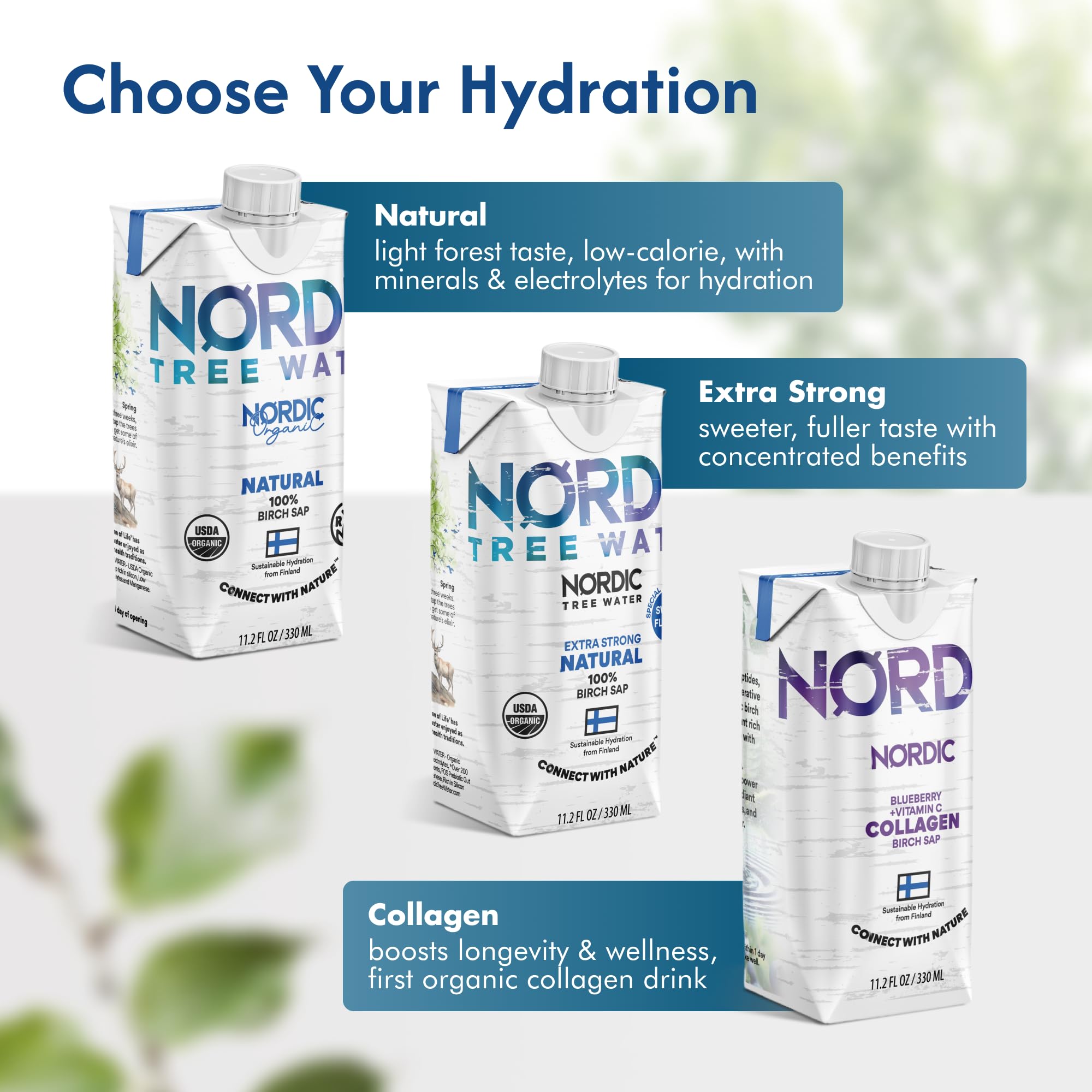 Nordic Tree Water empaque Tetra Pak mostrando sello sin BPA y sostenibilidad