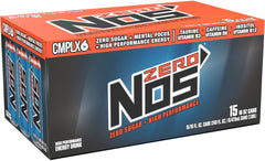 NOS Zero Sugar etiqueta con ingredientes clave y claridad informativa
