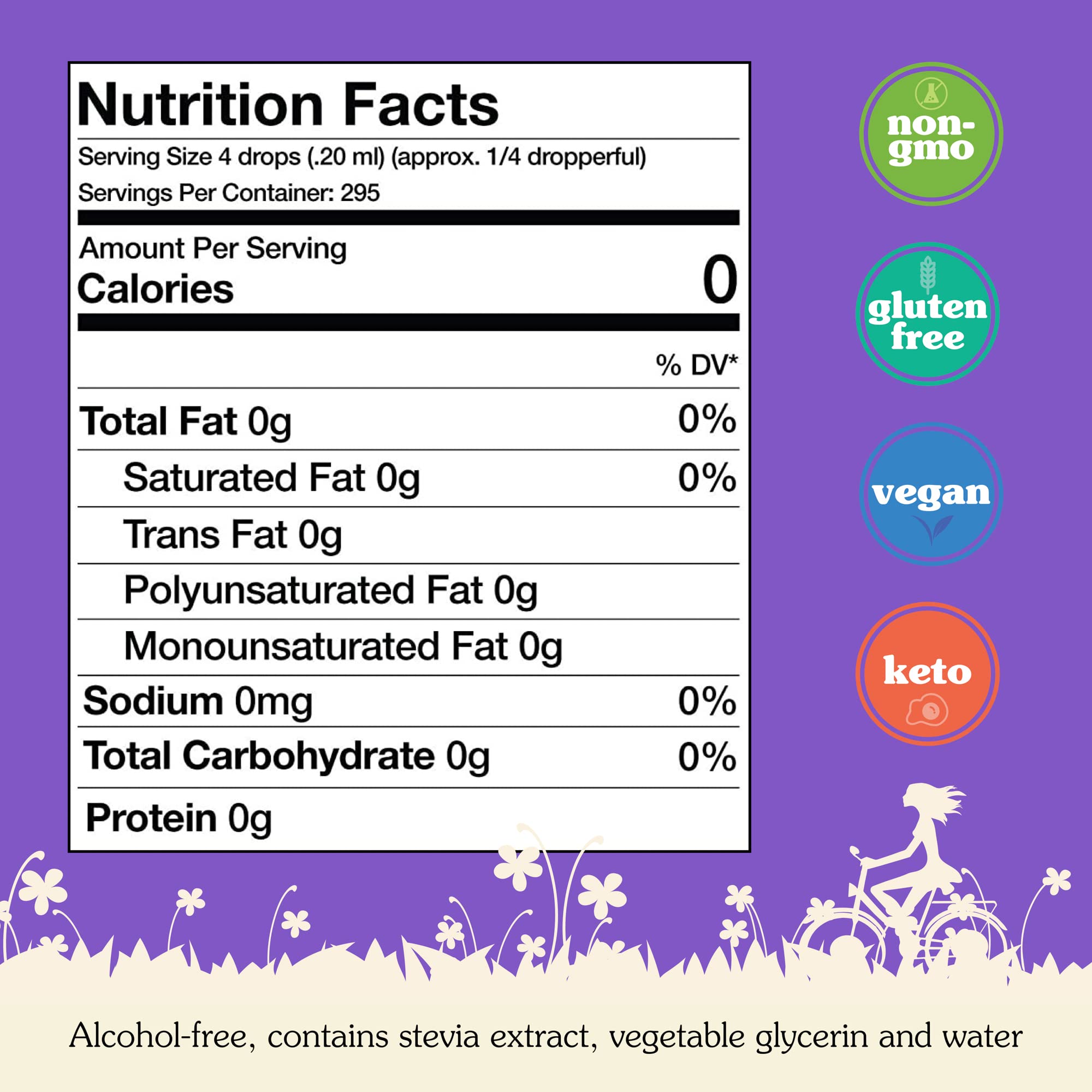 NuNaturals lista de ingredientes cerca destacando composición simple