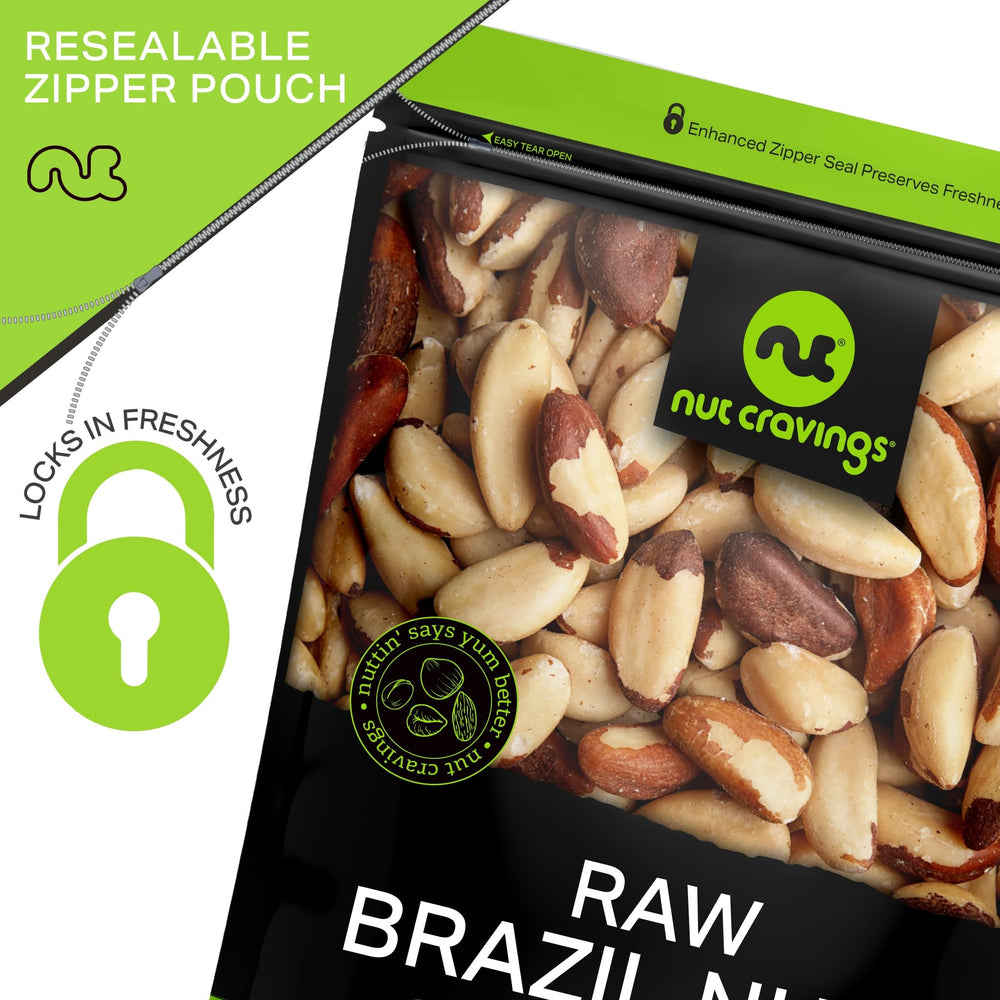 Nut Cravings nueces en bol con brownies, realzan repostería casera