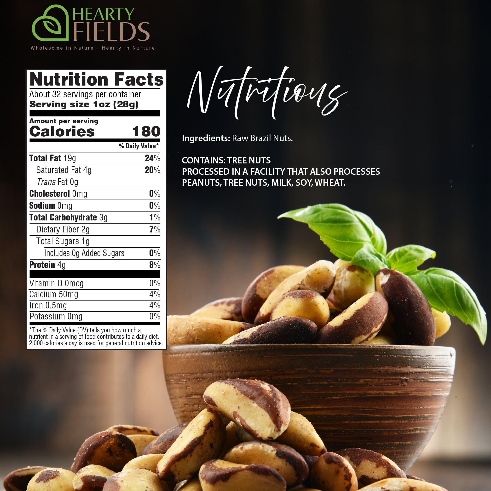 Nut Cravings nueces Hearty Fields espolvoreadas en ensalada saludable