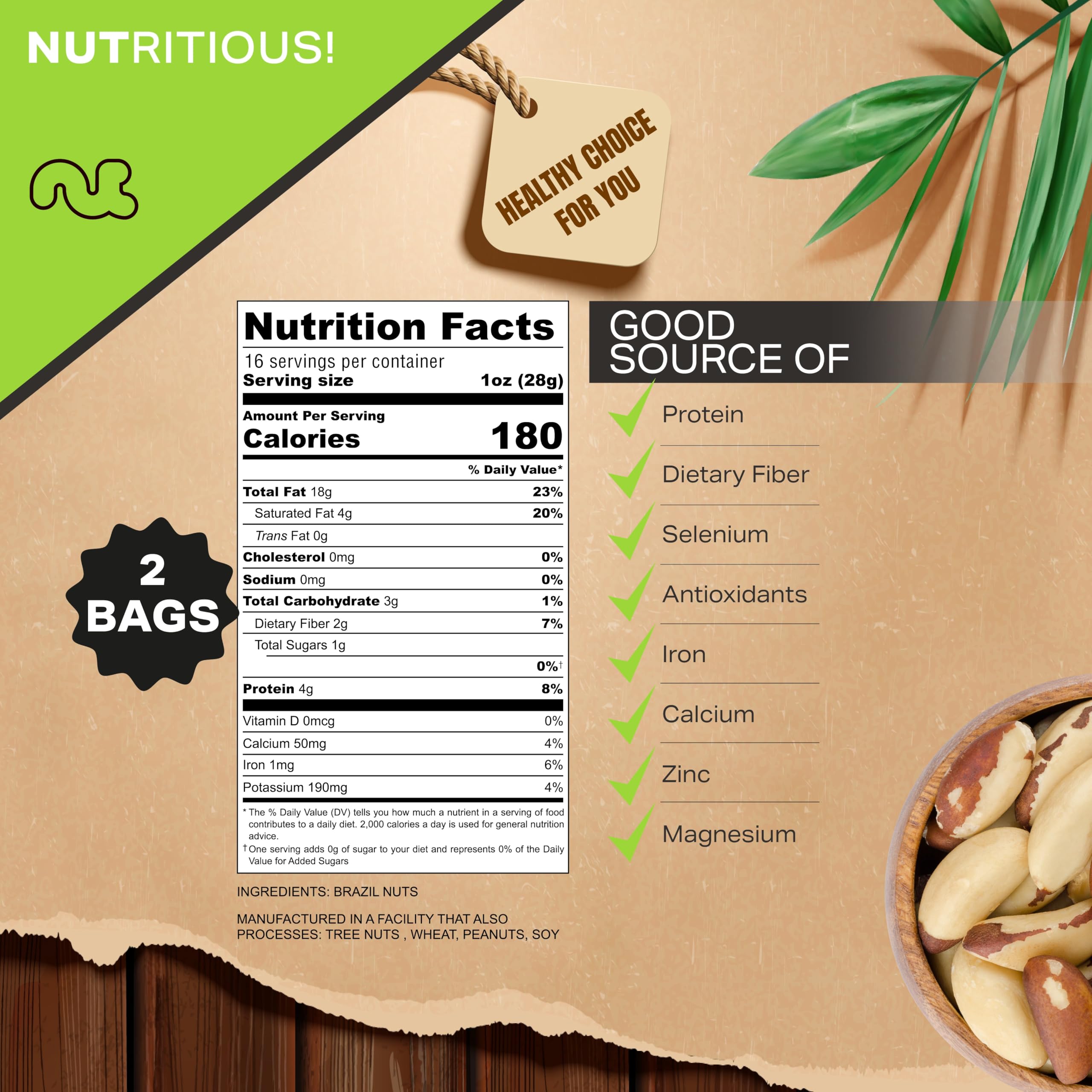 Nut Cravings mano sosteniendo nueces, ideal para snack inmediato