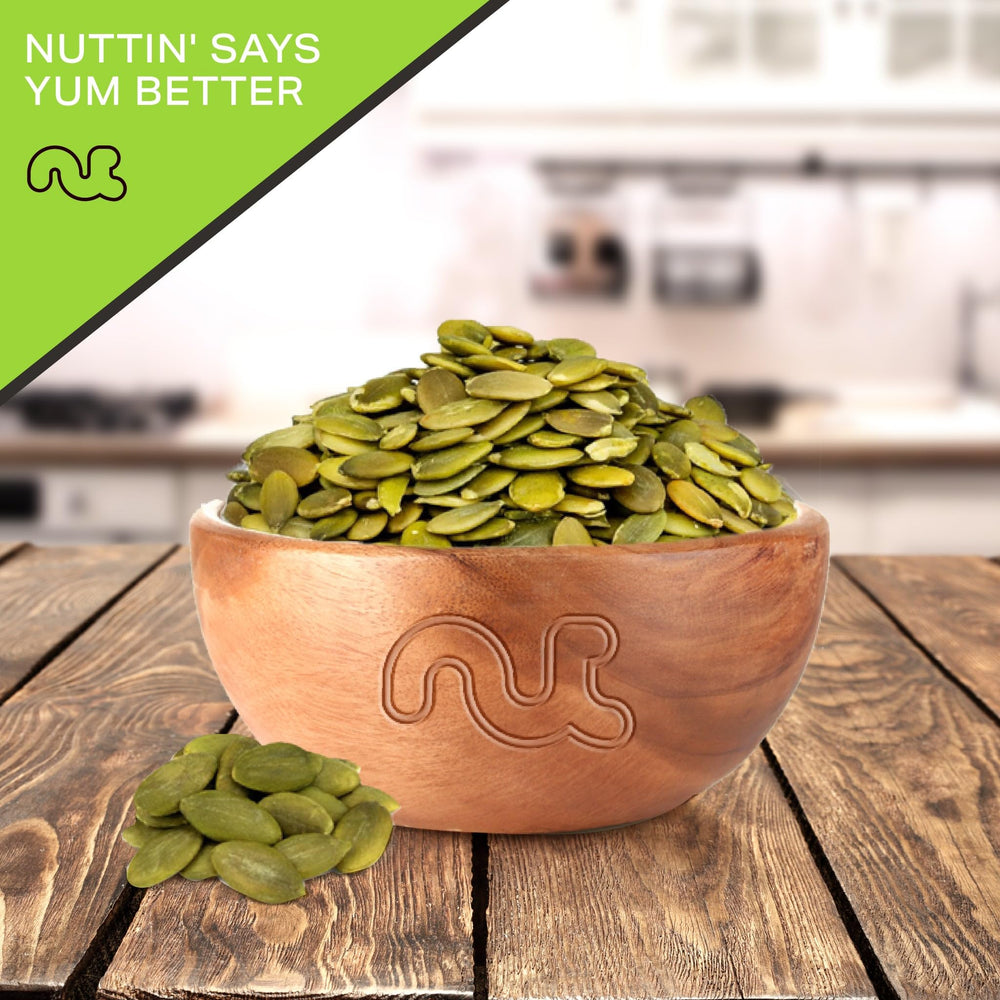 Nut Cravings pepitas sin sal destacando ingredientes naturales