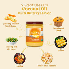 Nutiva usado en sartén salteando verduras, sabor mantecoso sin lácteos