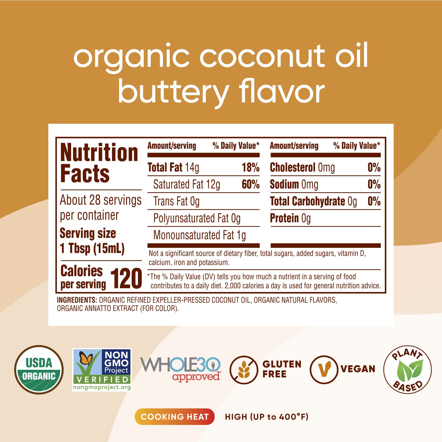 Nutiva textura en cuchara derretida que facilita mezclar ingredientes