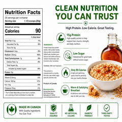 Nutmeg State Nutrition textura de la avena instantánea, proteína visible
