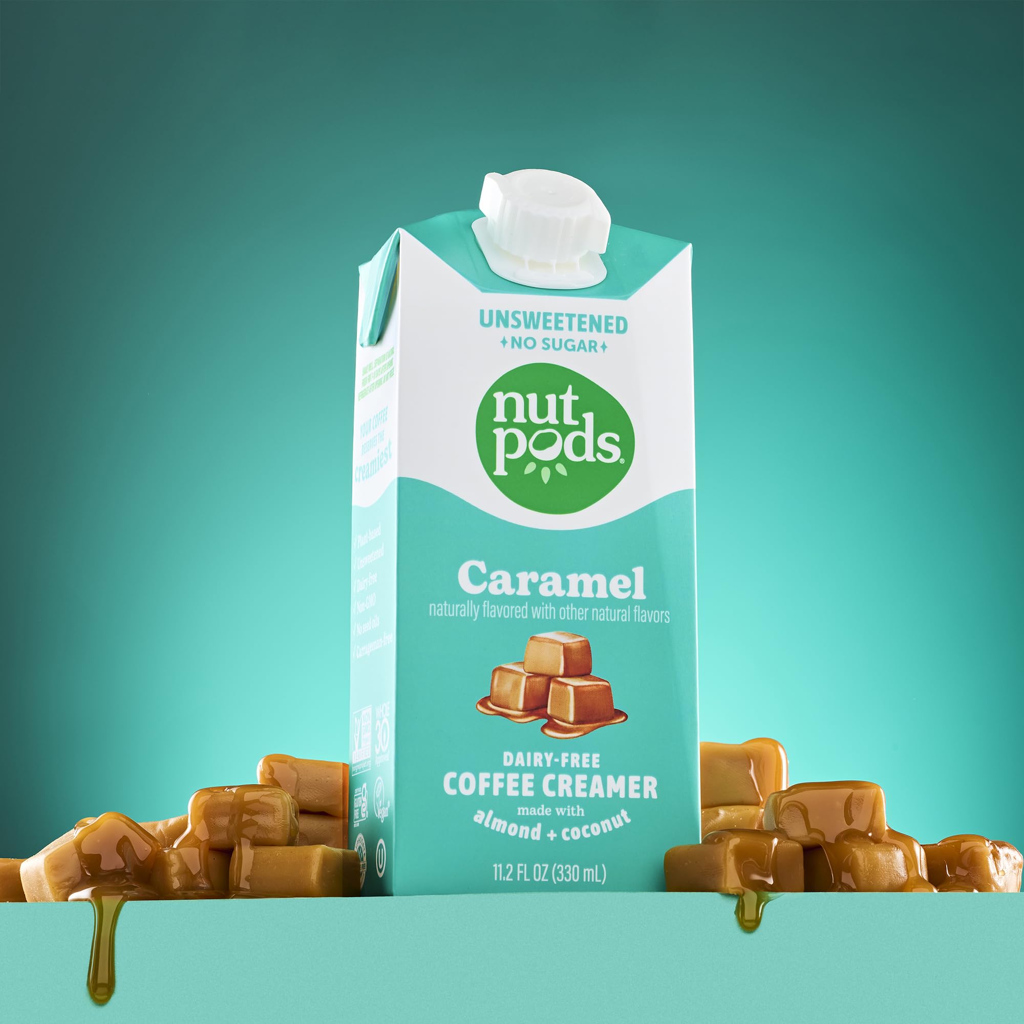 nutpods etiqueta con ingredientes y información nutricional clara y útil