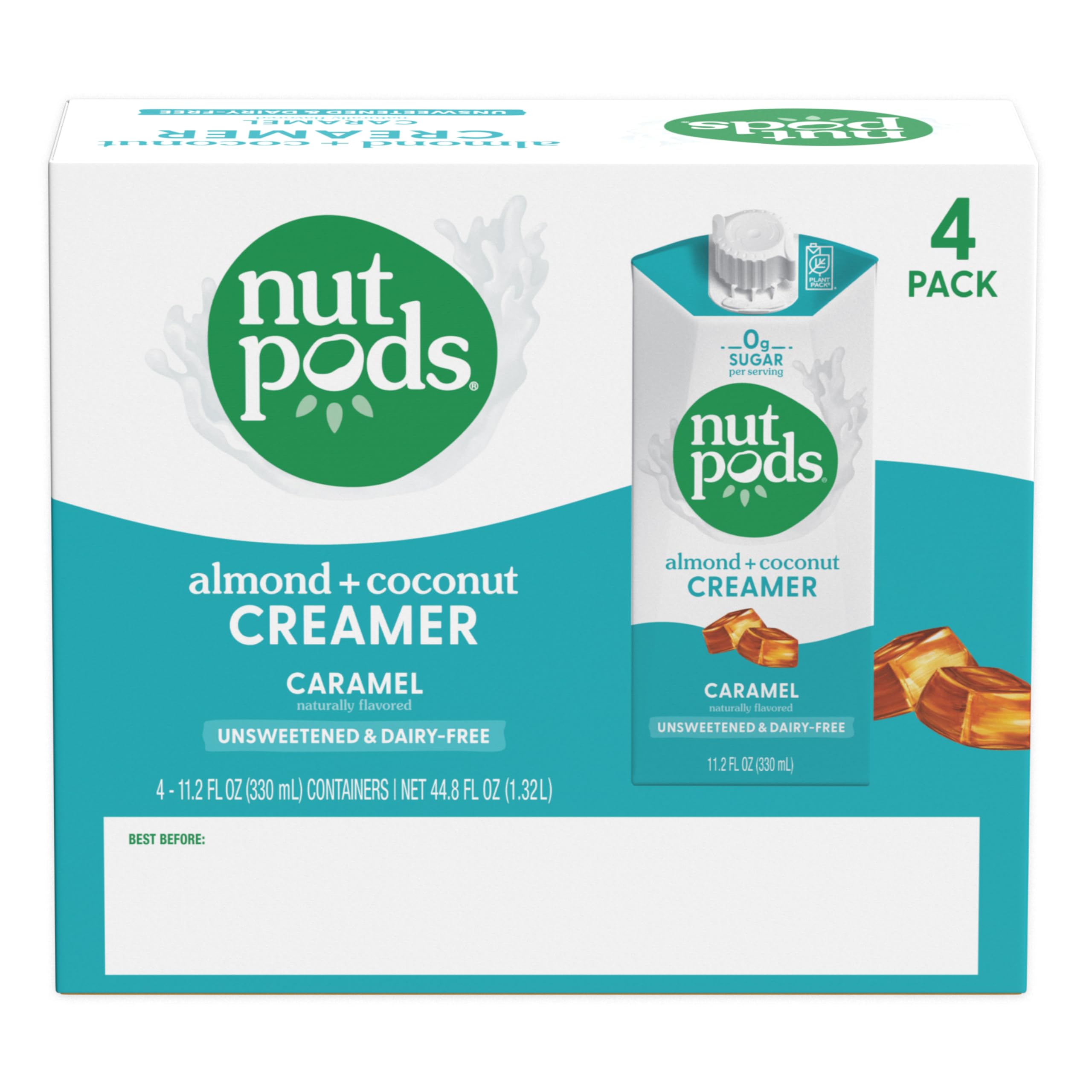 nutpods verter creamer en taza de café para una crema inmediata y sin azúcar