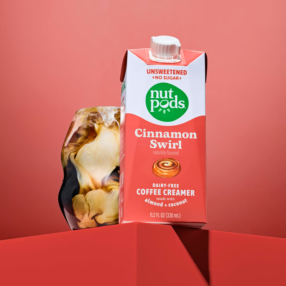 nutpods etiqueta con ingredientes y beneficios para dietas, información clara