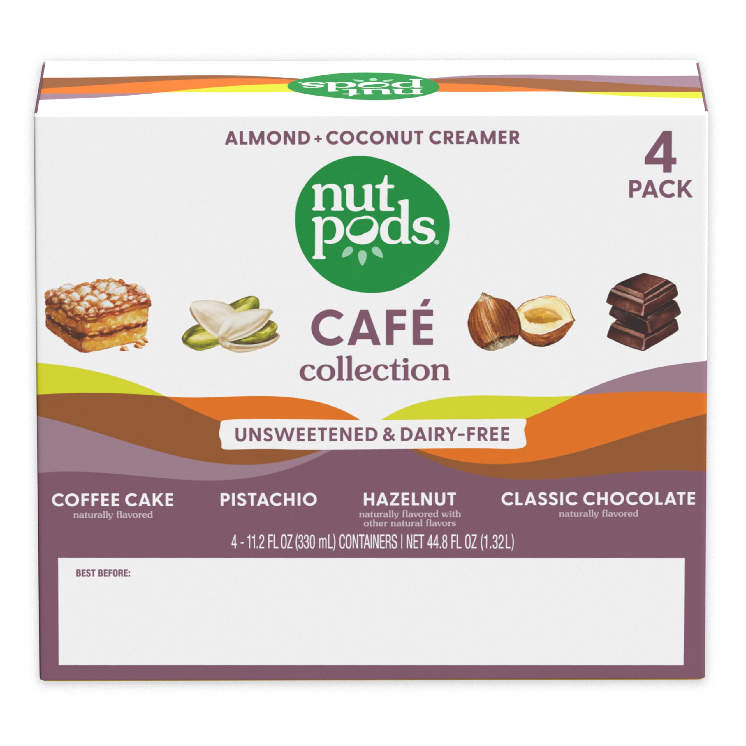 nutpods junto a una taza para comparar tamaño y porción práctica