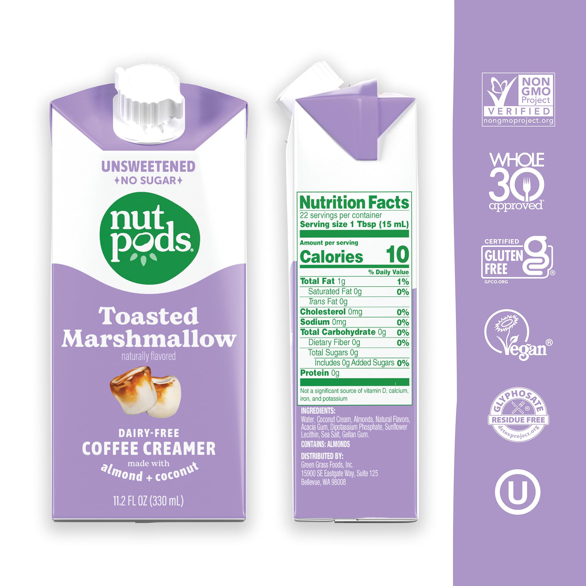 nutpods primer plano de textura cremosa que añade cuerpo al café