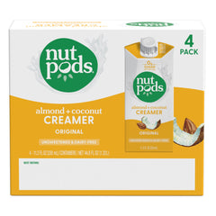 nutpods vertiéndose en taza de café para añadir cremosidad sin azúcar