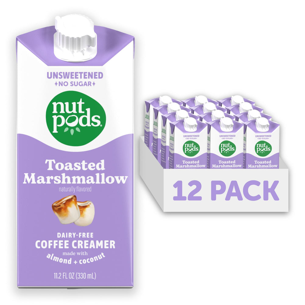 nutpods frente del empaque mostrando pack y beneficio de larga conservación