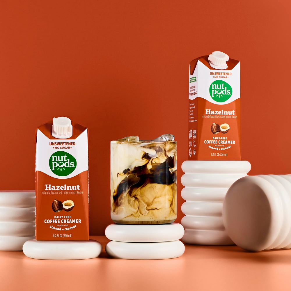 nutpods escena de cocina con pack de 4 ideal para dietas keto y veganas