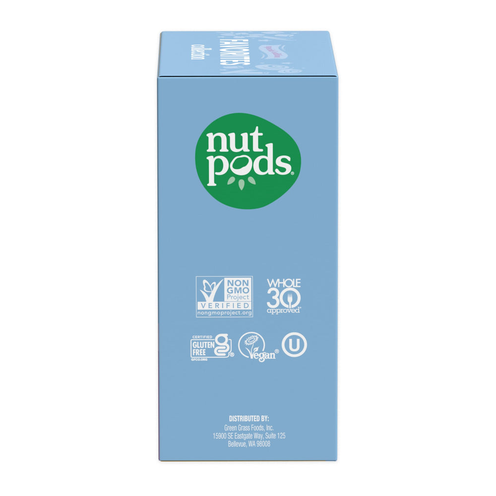 nutpods comparación de tamaño con taza para mostrar volumen práctico
