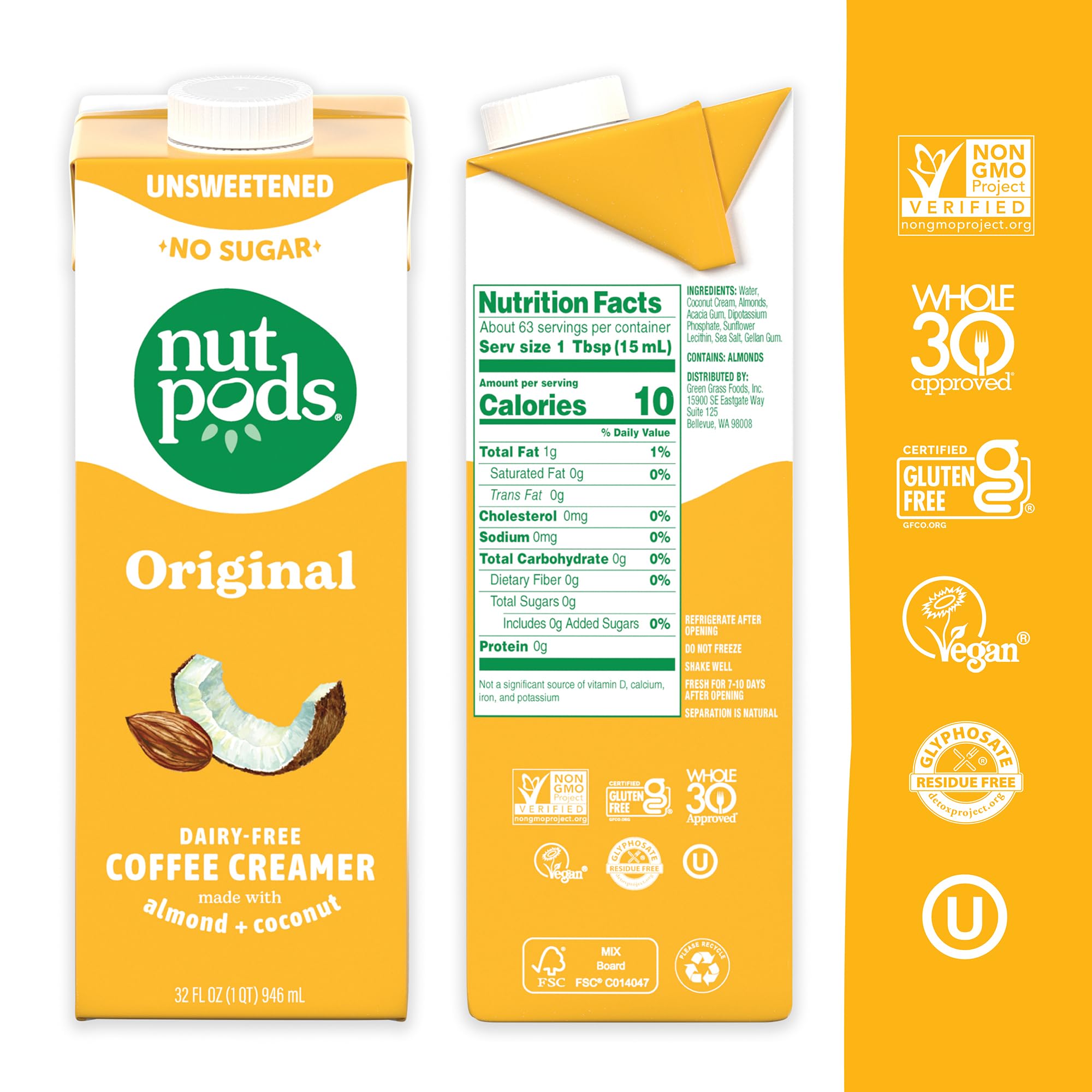 nutpods textura cremosa en cuchara aporta cuerpo al café