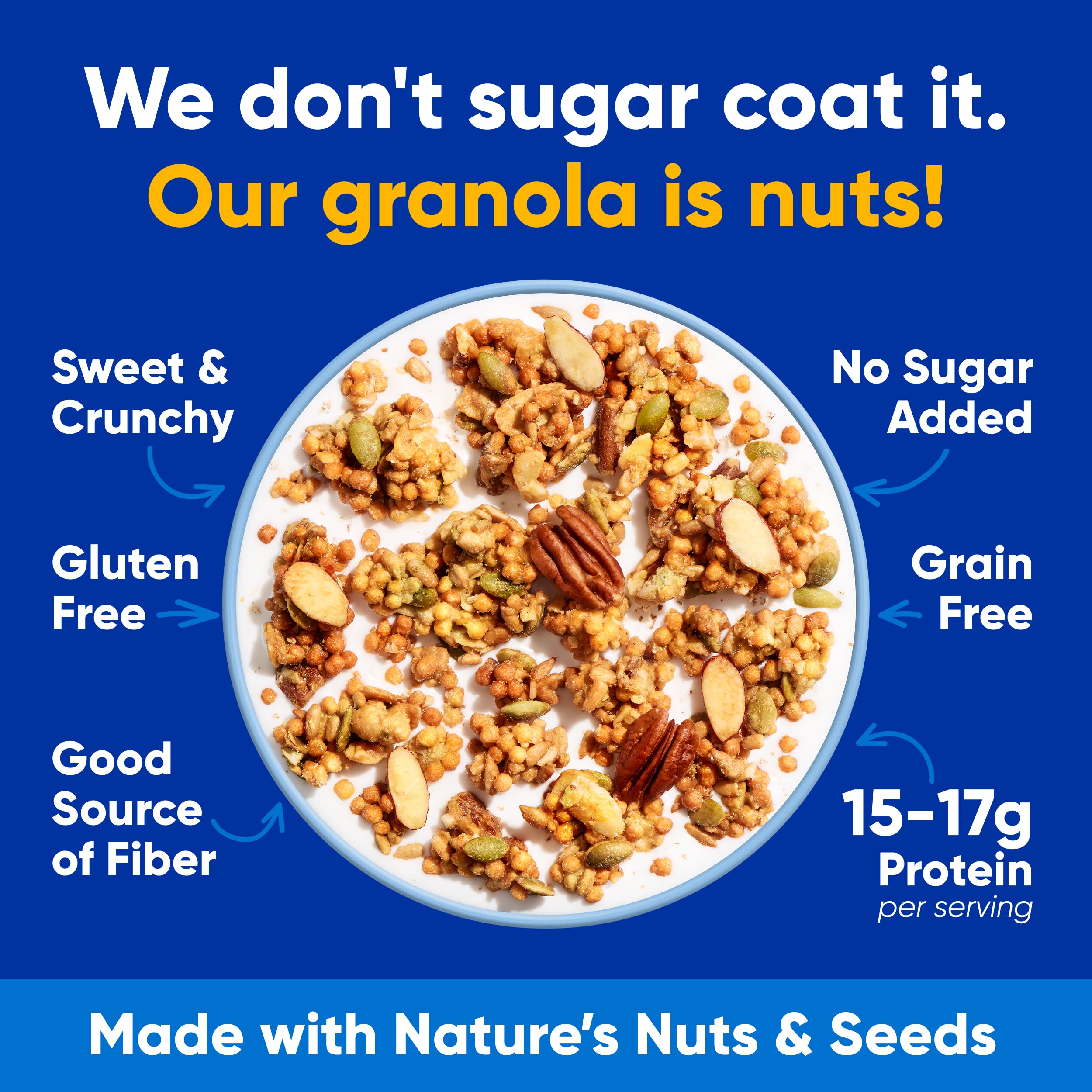 NuTrail bol con leche y granola, desayuno nutritivo rápido