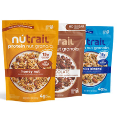 NuTrail frente del empaque mostrando beneficio alto en proteína
