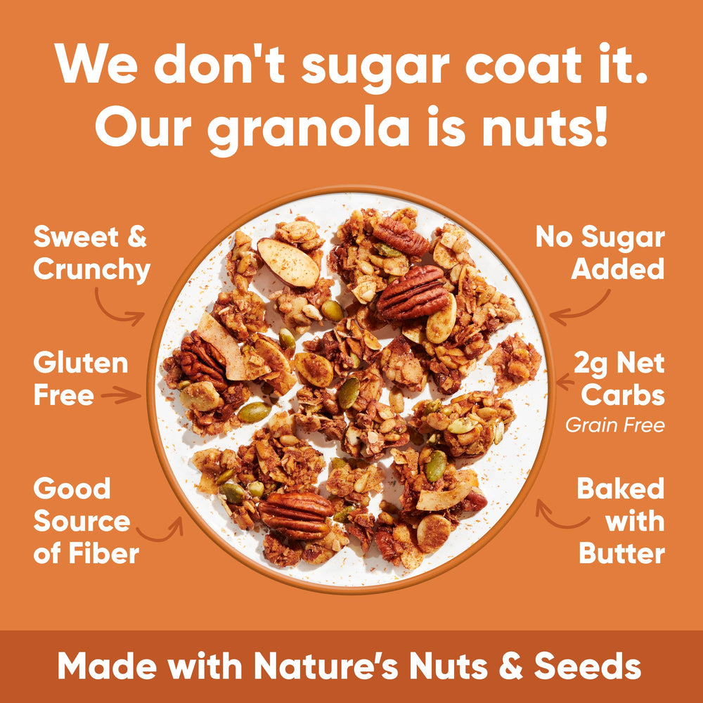NuTrail granola sobre yogur parfait, añade textura y saciedad