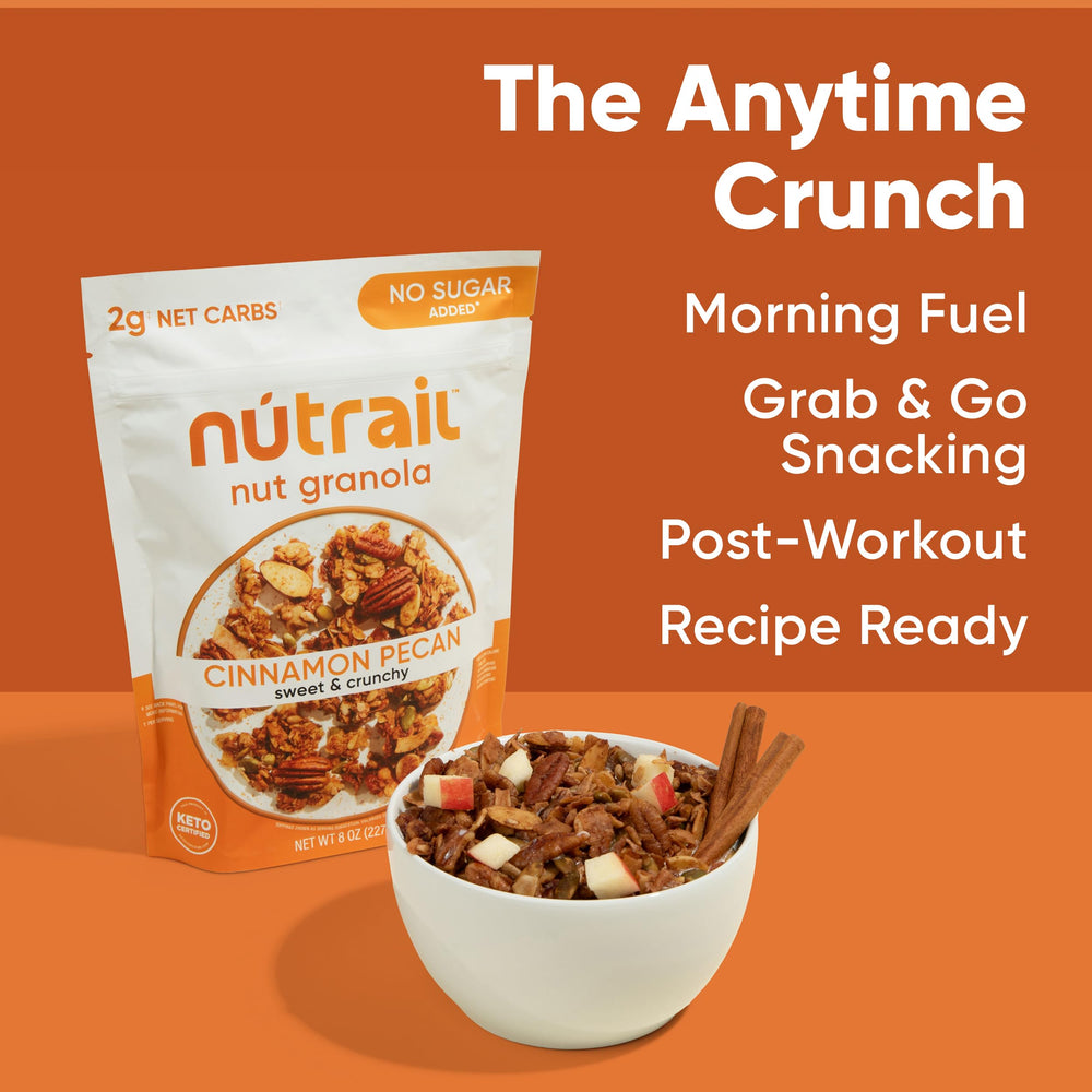 NuTrail porción en mano lista para snack, fácil para llevar