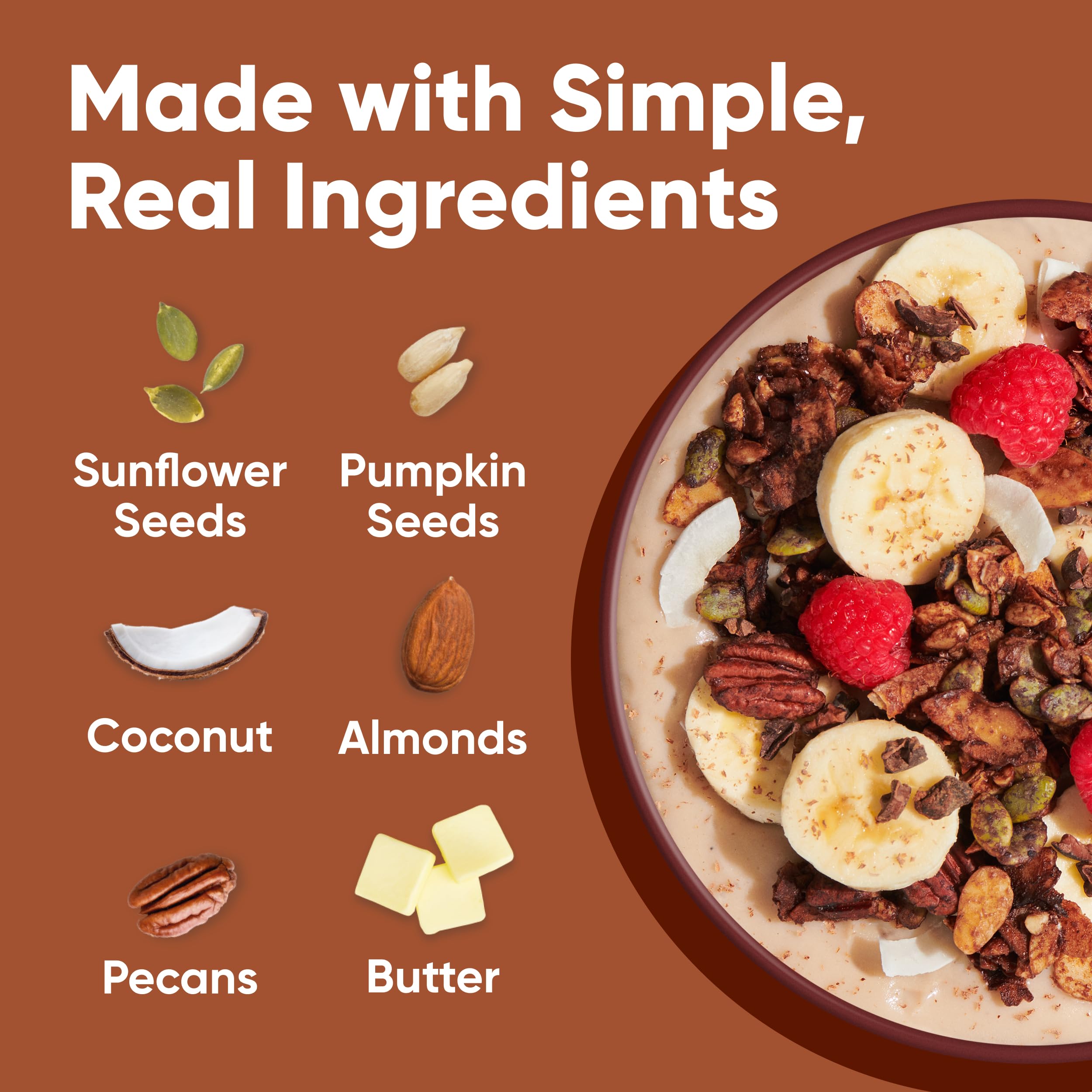 NuTrail detalle de nueces y semillas, aporte nutricional