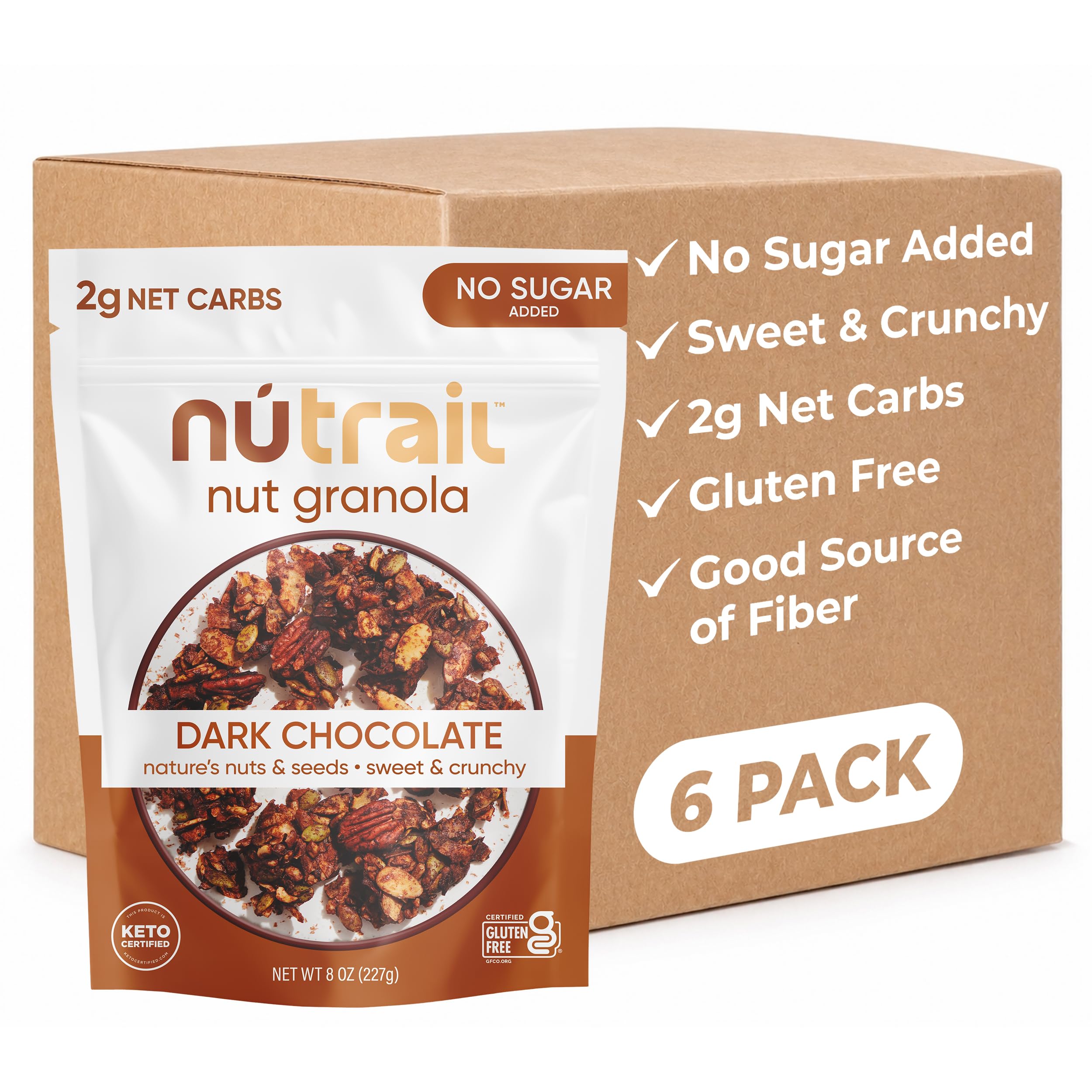 NuTrail frente del paquete con diseño y beneficios visibles