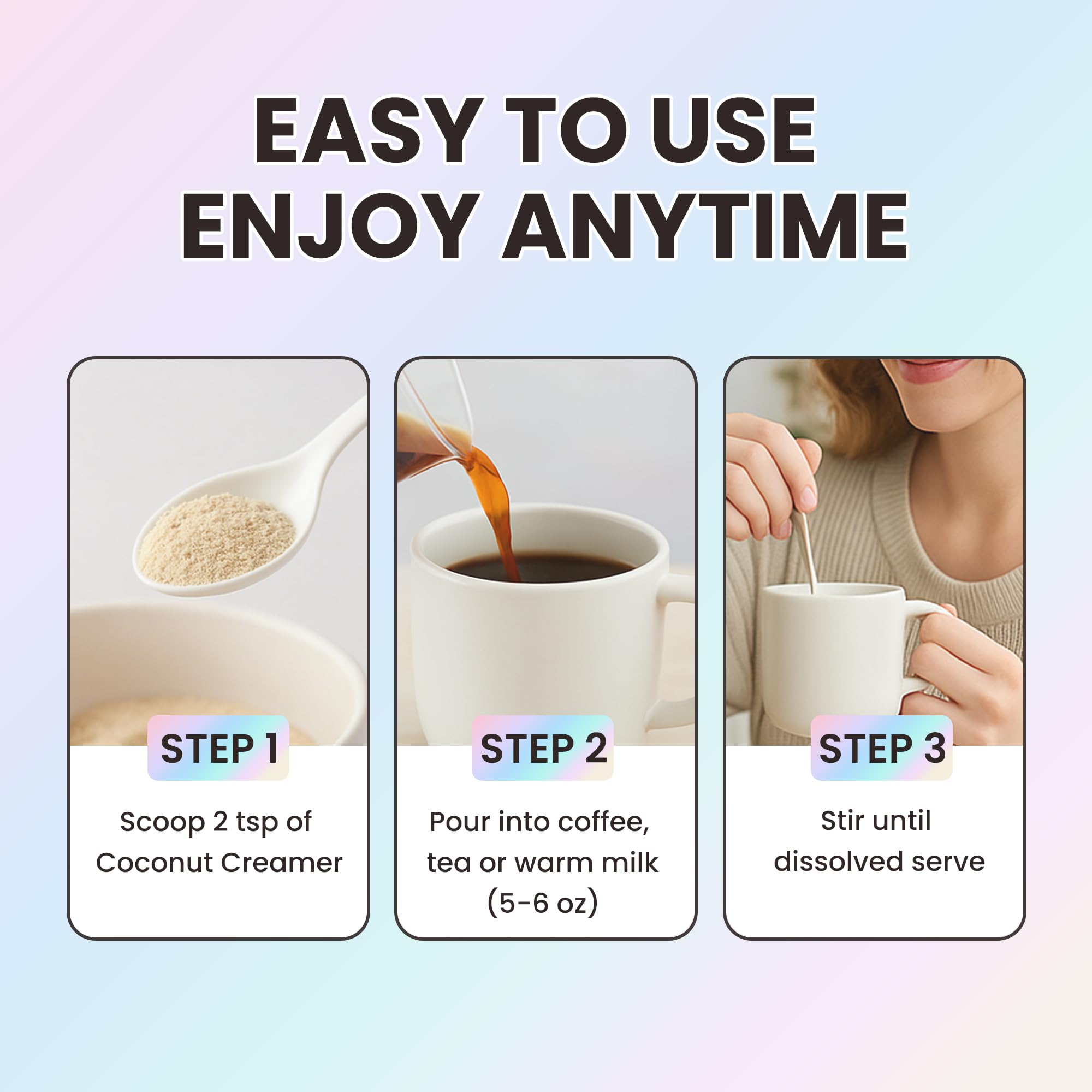 NUTRATASTE creamer mezclado en batido mostrando versatilidad de uso