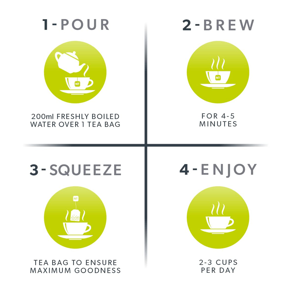NutraTea escena relajada con taza y caja, promueve descanso natural