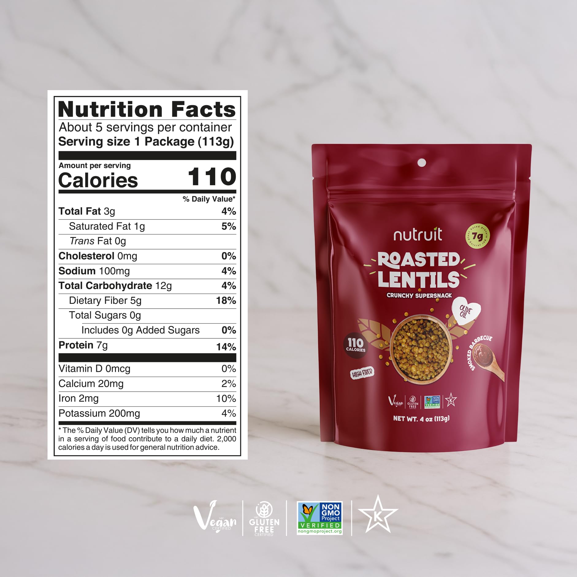 nutruit snack servido sobre ensalada para opción más saludable
