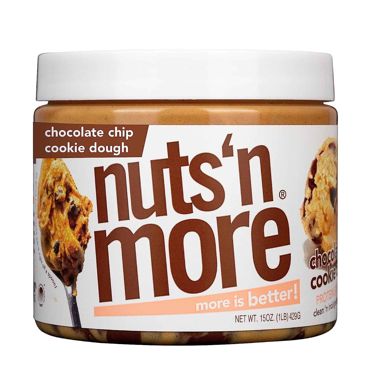Nuts 'N More crema untada en tostada integral para desayuno nutritivo