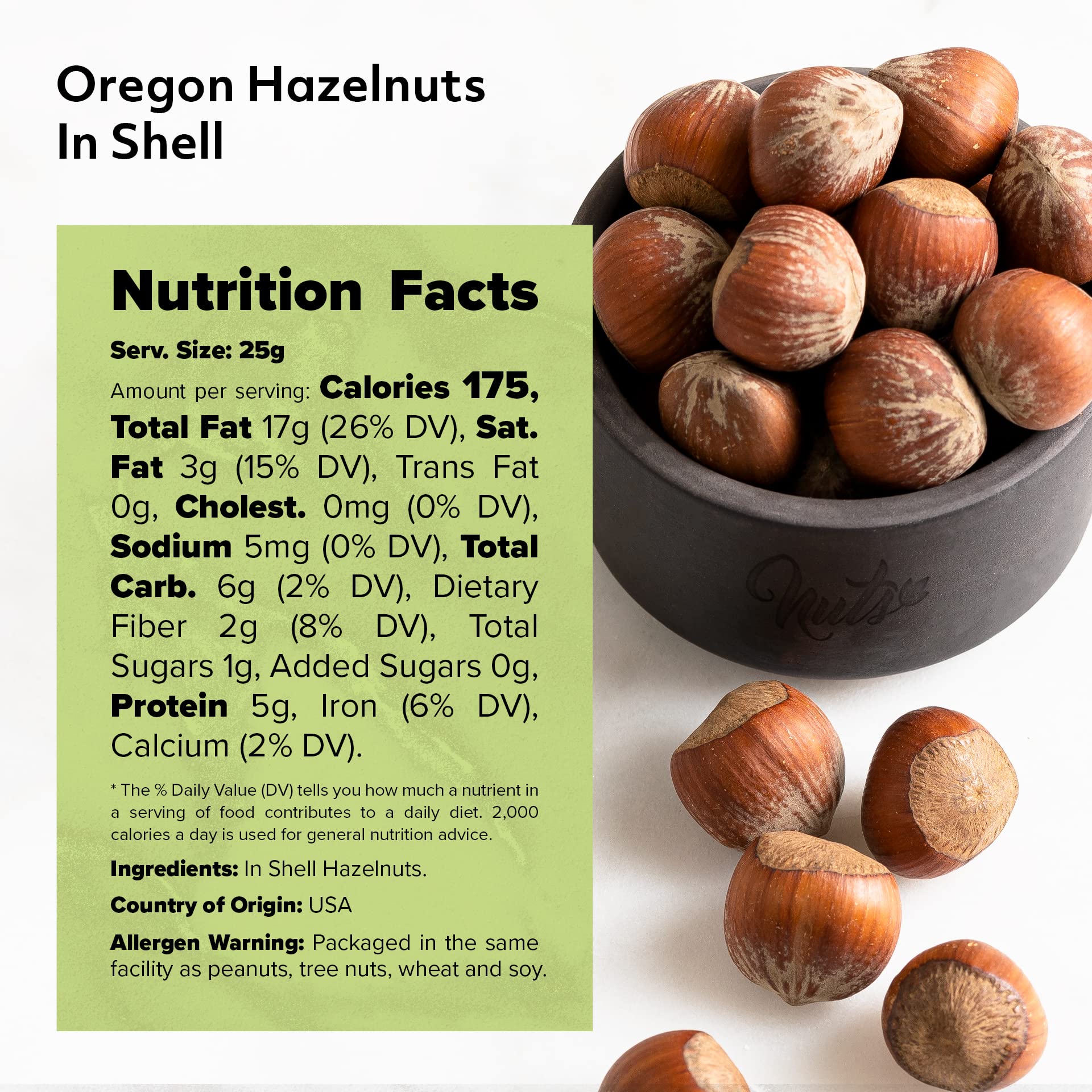 NUTS - U.S. primer plano de cáscara texturizada destacando frescura y conservación