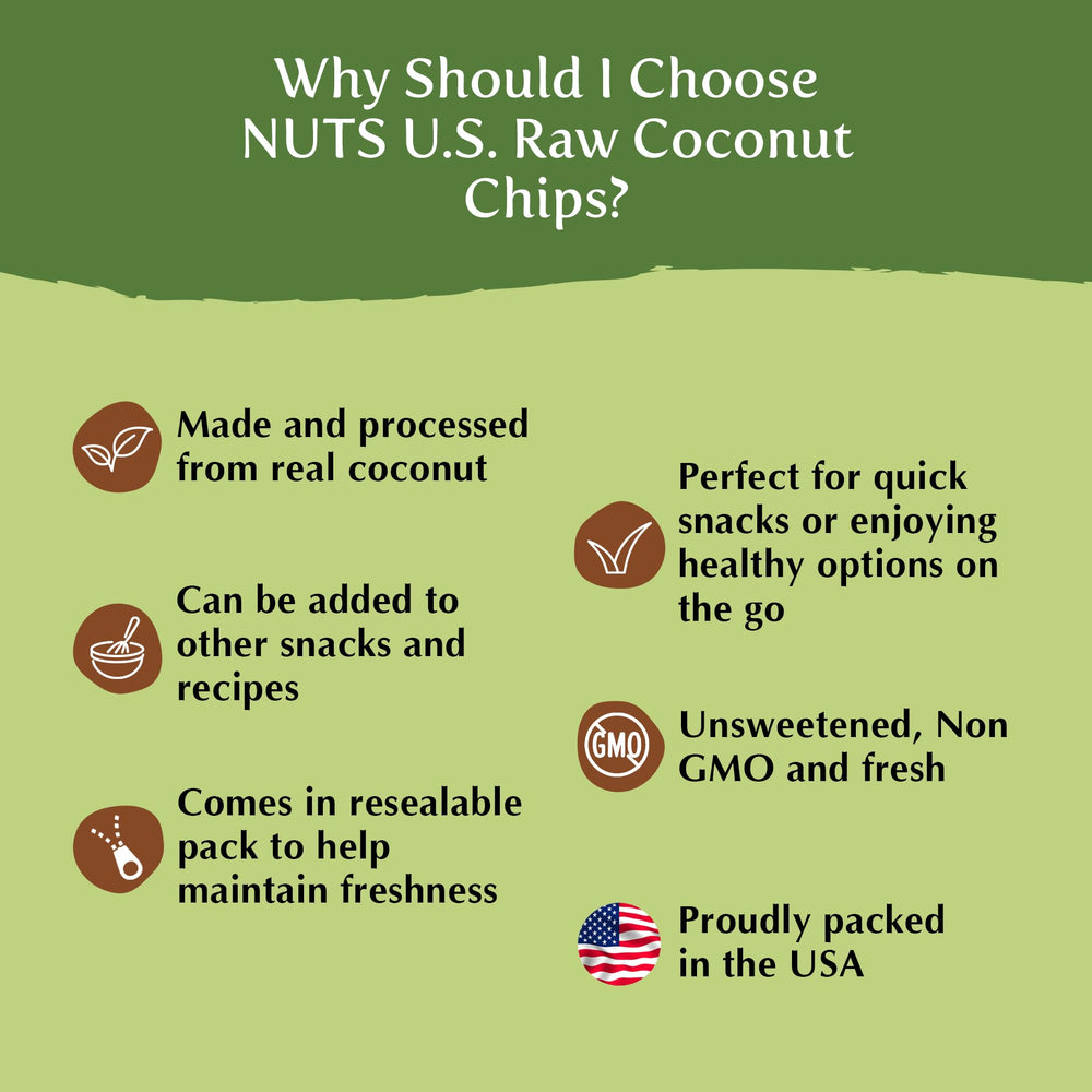 NUTS U.S. chips integradas en receta horneada, aportan textura y aroma tropical