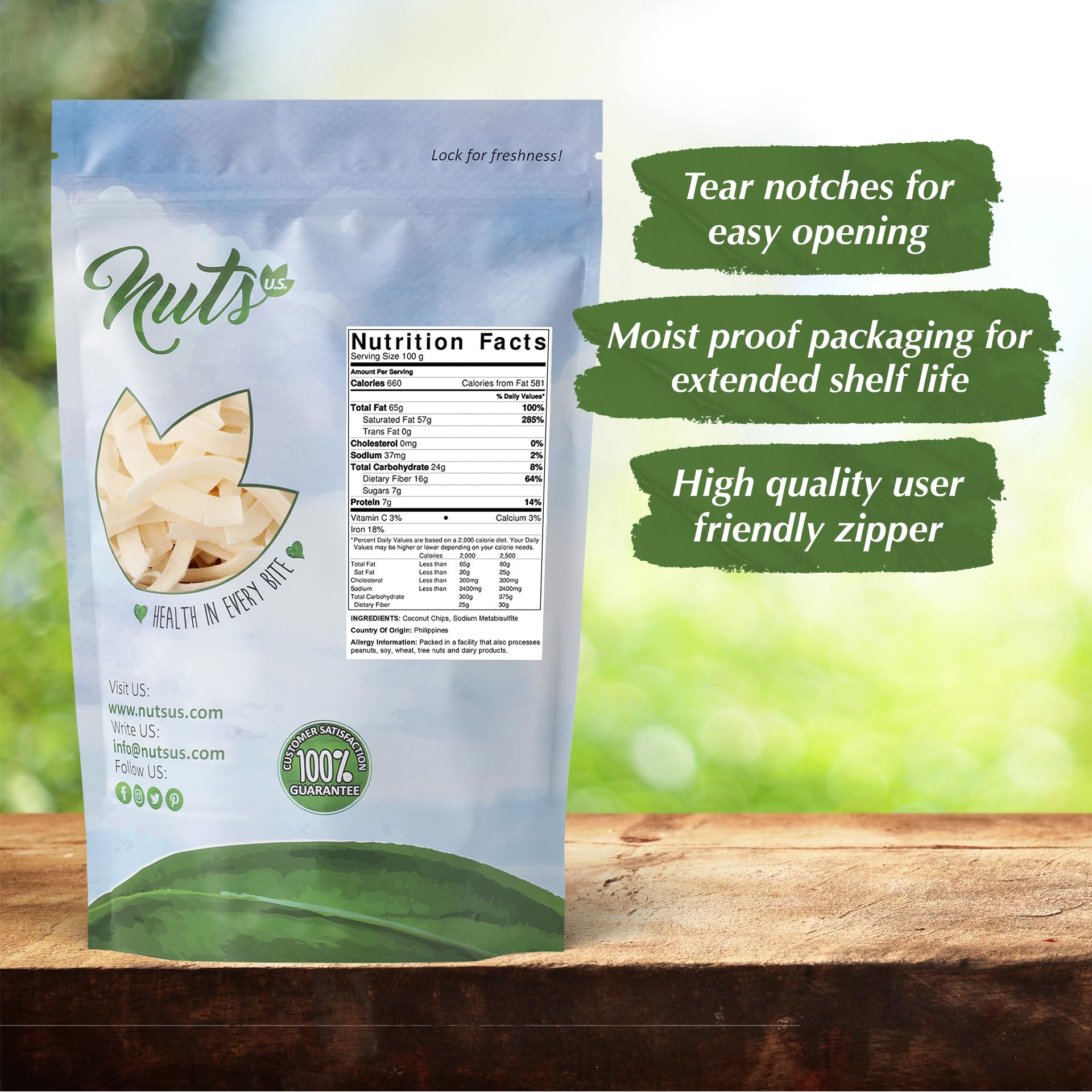 NUTS U.S. chips como topping en yogur, añade crocancia y sabor natural