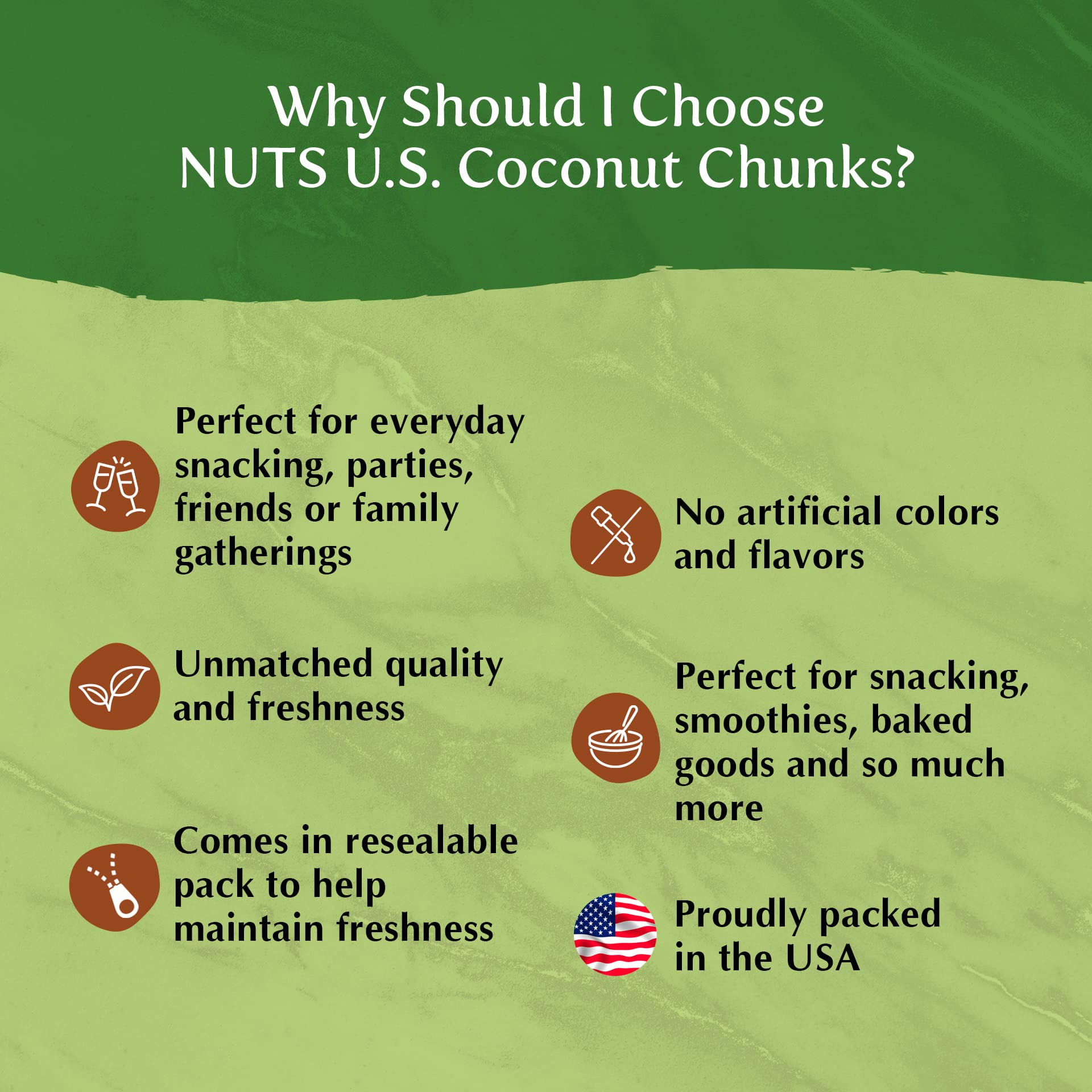 NUTS U.S. porciones en cucharas mostrando tamaño y control de raciones