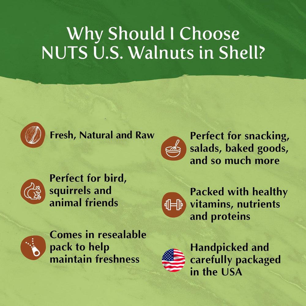 NUTS U.S. etiqueta que indica cultivado y empacado en California, garantía de origen