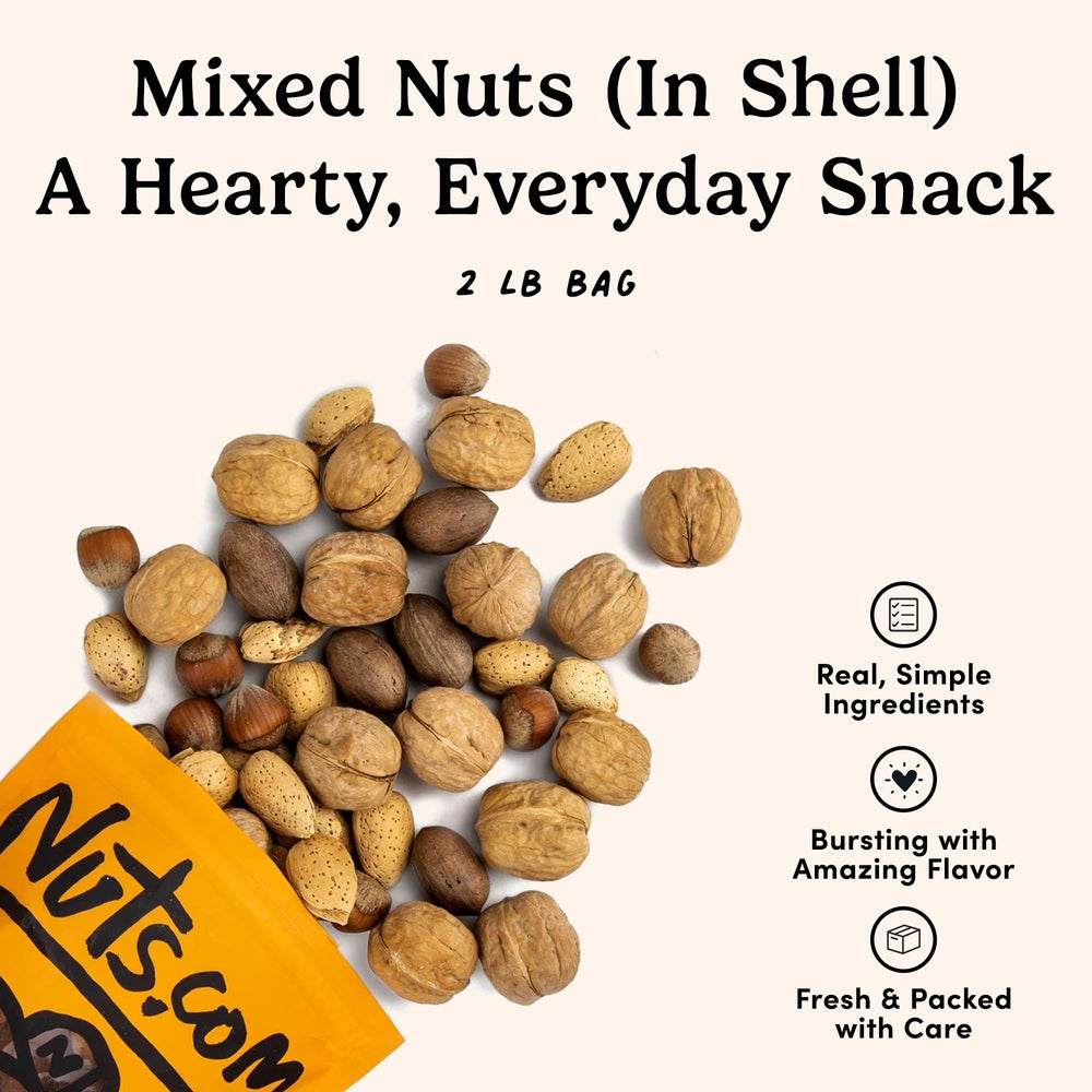 Nuts.com comparación de tamaño con una mano para referencia visual