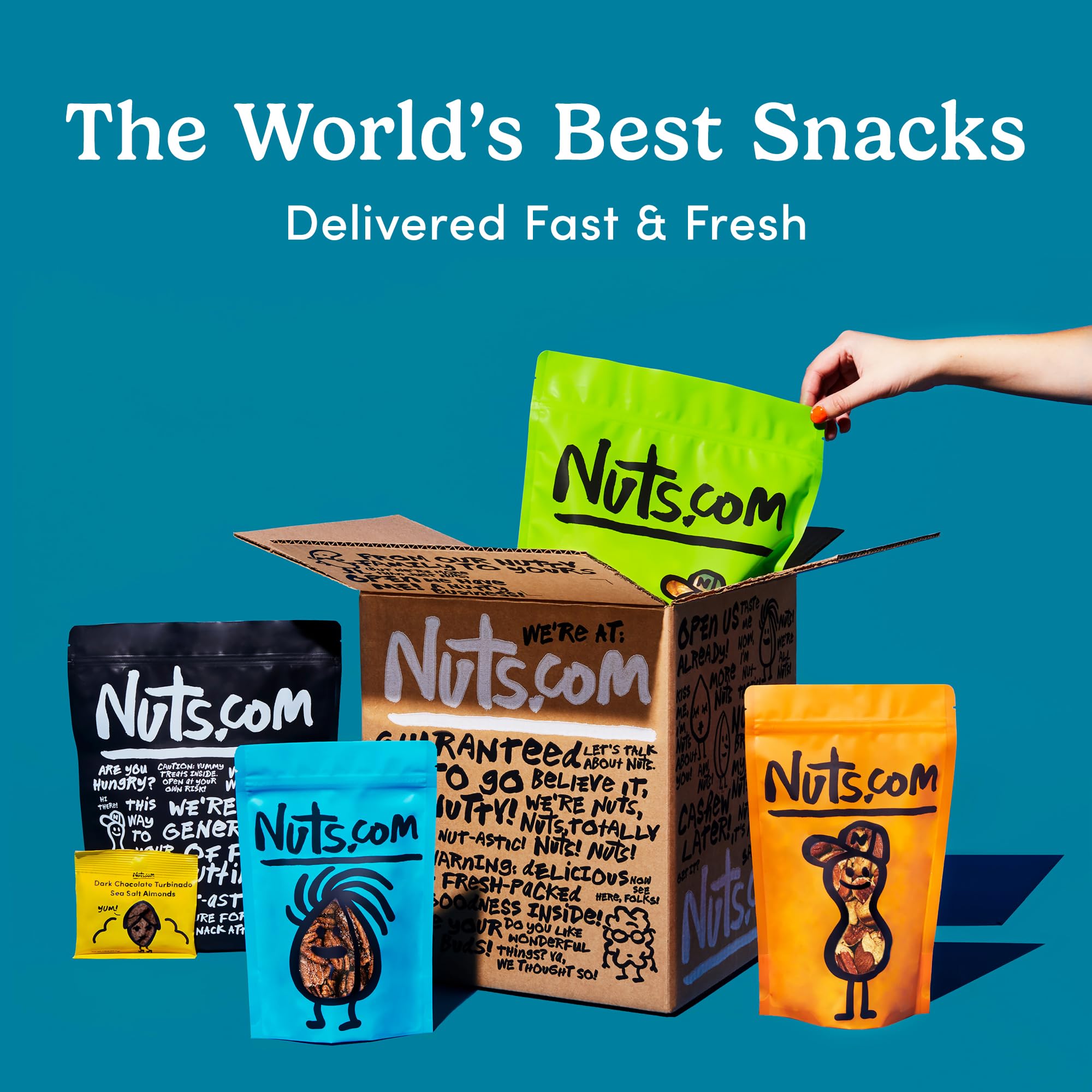 Nuts.com paquete en una mochila para snack en excursiones al aire libre