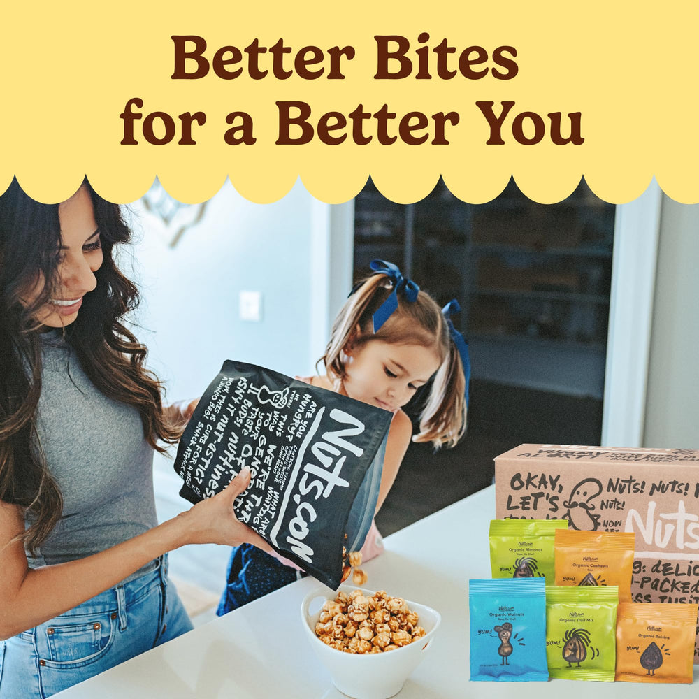 Nuts.com etiqueta con lista de ingredientes orgánicos, confianza y transparencia