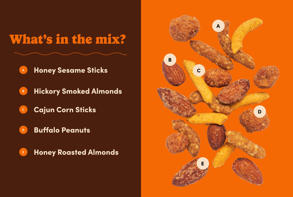 Nuts.com primer plano de almendras ahumadas resaltando crujido y sabor