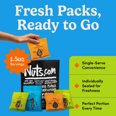 Nuts.com mezcla trail mix servida en plato, energía variada y natural