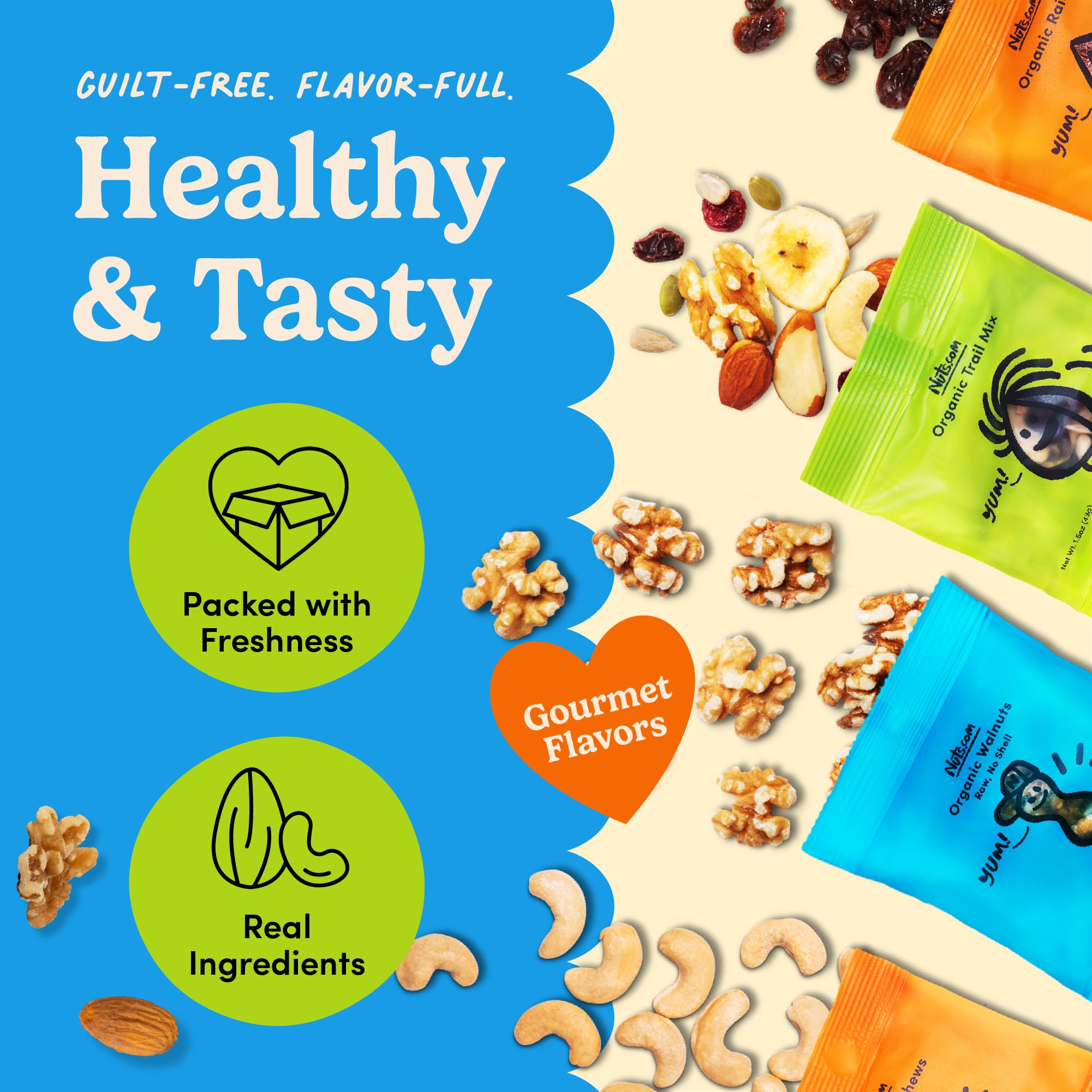 Nuts.com detalle de pasas brillantes, dulzor natural sin aditivos