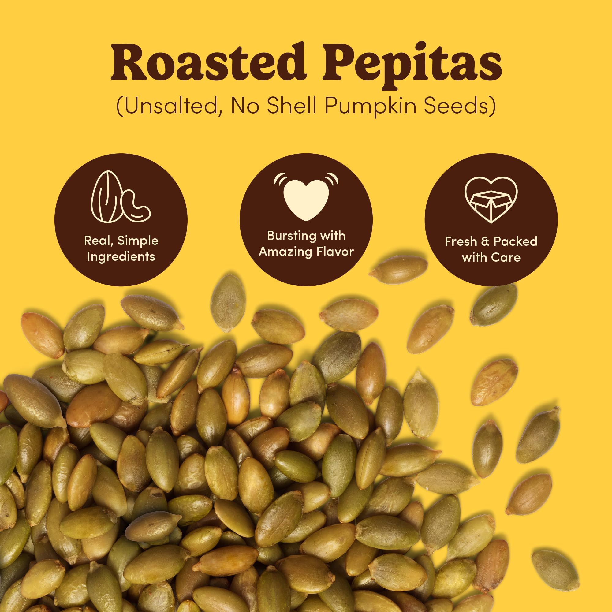 Nuts.com pepitas añadidas sobre ensalada aportando crocancia y frescura